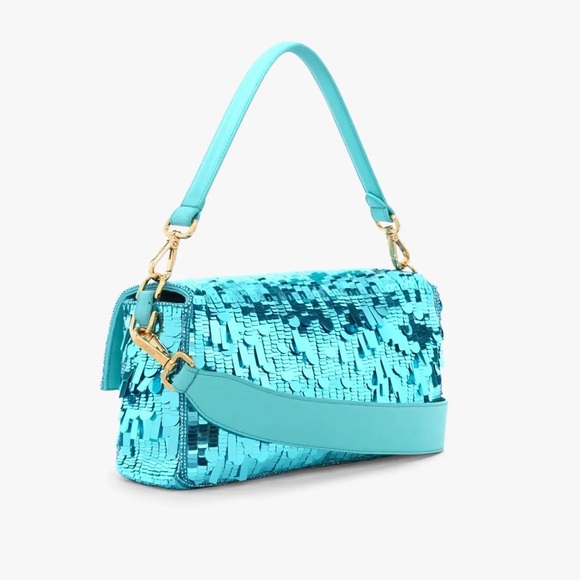 Fendi Turquoise Sequin Baguette *RARE & SOLD OUT* - Picture 10 of 15